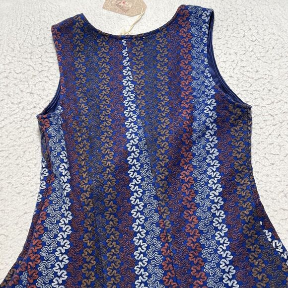 Hem & Thread Women's Large Sleeveless Fit & Flare Mini Dress Navy Blue Lined - Picture 9 of 11